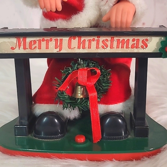 Vintage 90s Jazzy Piano Pals Santa Claus UNTESTED Christmas Animated Decor - Picture 5 of 16